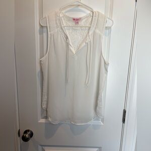 Candies White Sleeveless Top